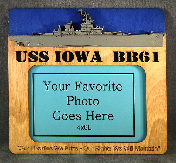 USS Iowa 4x6L Picture Frame